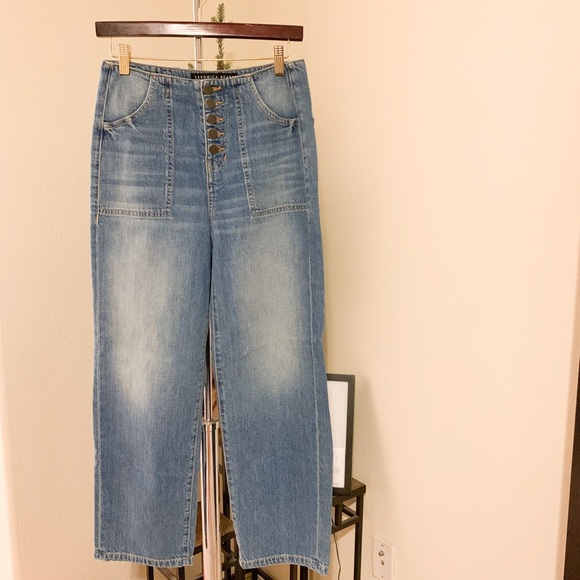 Veronica Beard Crosbie Crop Denim In Juno. - Picture 4 of 8